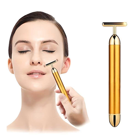 24K Gold Energy Beauty Bar | Electric Facial Massage Roller ✨
